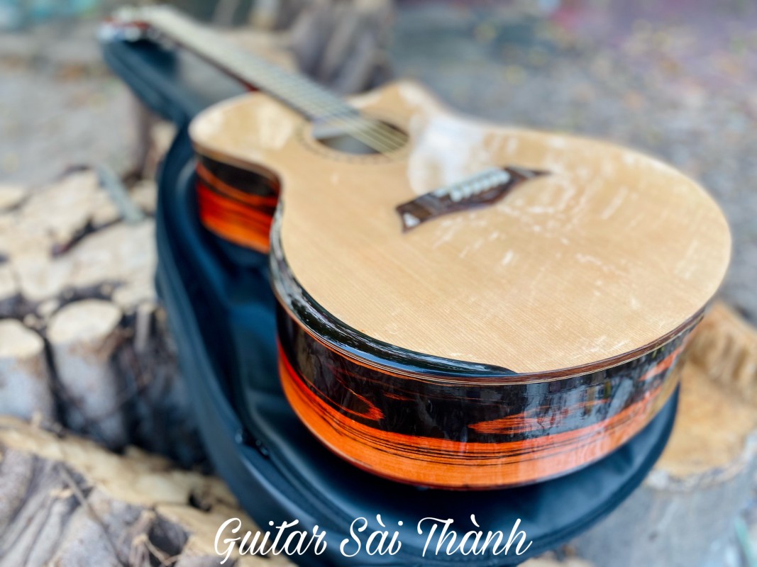 mua đàn guitar acoustic solid top vát hông gỗ nhập khẩu cao cấp eboni a1 mã st-x4